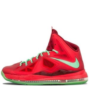 Nike Lebron 10 "Christmas" Shoes - Red