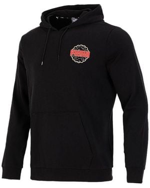 PUMA Logo Printing Solid Color Sports - Black