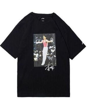 Li-ning Sports Fashion Series Round Neck Sports Short Sleeve - Black