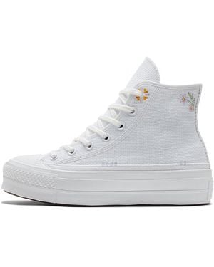 Converse (Wmns) Chuck Taylor All Star Lift Platform High 'Autumn Embroidery' - White