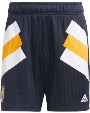 adidas Real Madrid Icon Shorts Asia Sizing 'Dark' - Blue