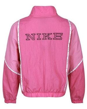 Nike (Wmns) Sportswear Zipper Splicing Contrasting Colours Woven Jacket - Pink