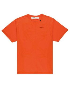 Off-White c/o Virgil Abloh Abstract Arrows Embroidery Short Sleeve Oversize - Orange