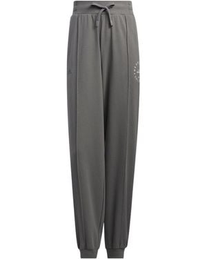 adidas Solid Colour Logo Embroidered Trousers - Grey