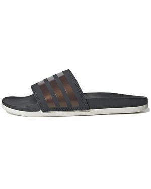 adidas (Wmns) Adilette Comfort Slides 'Stripes Shimmer - Blue