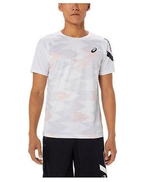 Asics A-I-M Dry Graphic Short Sleeve T-Shirt 'Brilliant' - White