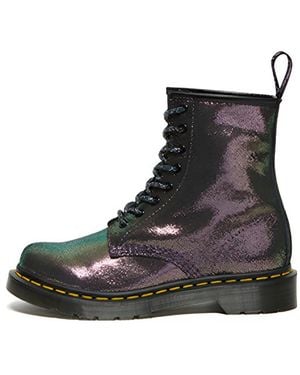 Dr. Martens (Wmns) Dr.Martens 1460 Disco Iridescent Suede Lace Up Boots - Black