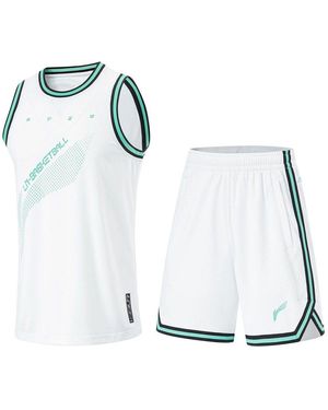 Li-ning Cba Logo Basketball Suit - White