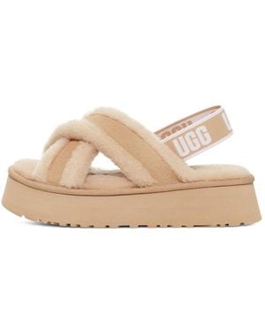 UGG (Wmns) Disco Cross Slides 'Driftwood' - Natural