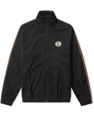 Gucci Mesh Oversize Jacket With Patch - Black