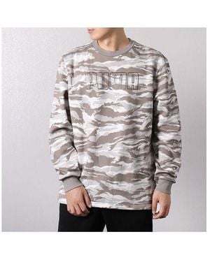PUMA Alphabet Logo Printing Sports Pullover Large - Grey