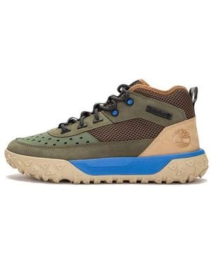 Timberland Greenstride Motion 6 Mid Lace Up Hiking Boots 'Deep Lichen' - Blue