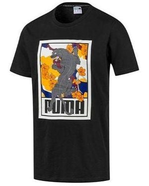 PUMA Sakura Pack Graphic Crew T-Shirt 596036-01 - Black