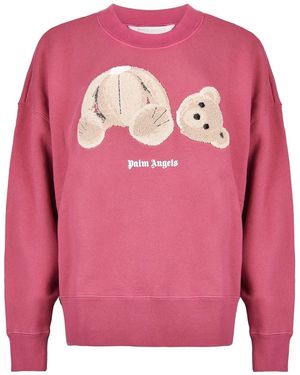 Palm Angels (Wmns) Teddy Bear Sweatshirt 'Punch' - Pink