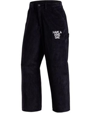 Nike Life Corduroy Cargo Trousers - Black