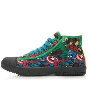 Li-ning (Wmns) X Marvel Comics Graphic Classic Canvas Shoes - Blue