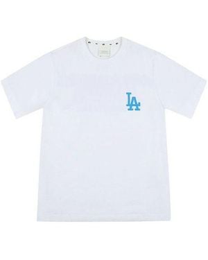 MLB La Dodgers Los Angeles Dodgers Basic Printing Short Sleeve - White