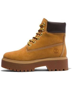 Timberland (Wmns) Stone Steet 6 Inch Premium Platform Waterproof Boots 'Wheat Nubuck' - Brown