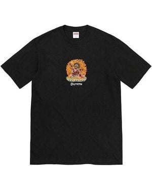 Supreme Ss22 Week 8 Person Tee Cartoon Alphabet Printing Round Neck Short Sleeve - Natural