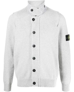 Stone Island Cardigan Jumper '' - White