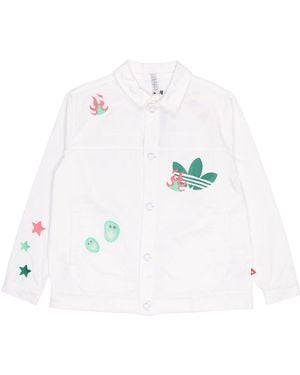 adidas Originals Ss22 Logo Cartoon Printing Sports Jacket - White
