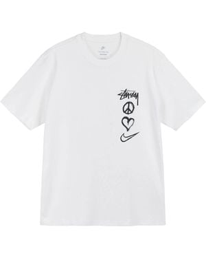 Nike X Stussy Peace Love Swoosh T-Shirt Asia Sizing - White