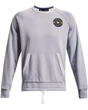 Under Armour Project Rock Heavyweight Terry Sweatshirt - Purple