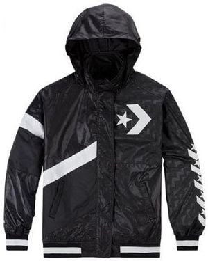 Converse (Wmns) Casual Sports Logo Hooded Jacket - Black