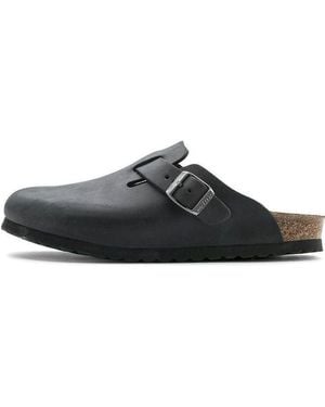 Birkenstock Boston Regular 'Oiled Leather' - Black