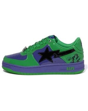 A Bathing Ape X Marvel Comics Bape Sta Low 'Hulk' 0Zxshm191904J-Grs - Green