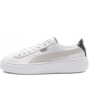 PUMA Wmns Basket Platform Shoes Pearl in White Lyst UK
