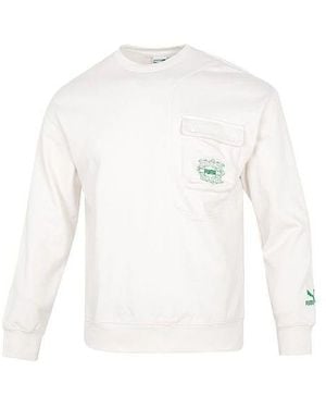 PUMA Das Cc Graphic Crew Jumper - White