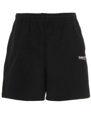 Balenciaga Political Campaign Sweat Shorts in Black for Men | Lyst