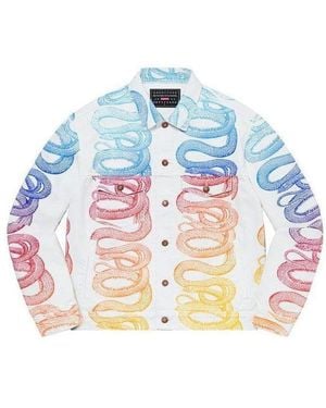 Supreme X Hysteric Glamour Snake Denim Trucker Jacket - Blue