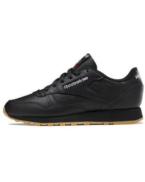 Reebok Classic Leather Sneakers White Tennis Shoes S Size 5 To 11 - Black