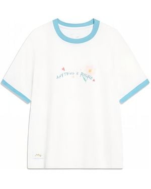 Li-ning (Wmns) Anything Is Possible Graphic T-Shirt - Blue