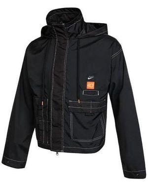 Nike Kd Swoosh Embroidered Pattern Woven Basketball Jacket Asia Edition - Black