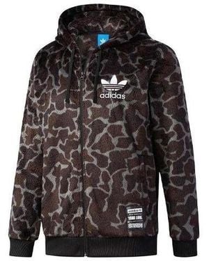 adidas Originals Camouflage Stay Warm Hooded Jacket - Black