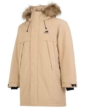 New Balance Long Puff Down Jacket - Natural