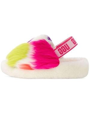UGG (Wmns) Fluff Yeah Party Spots Slipper - Pink
