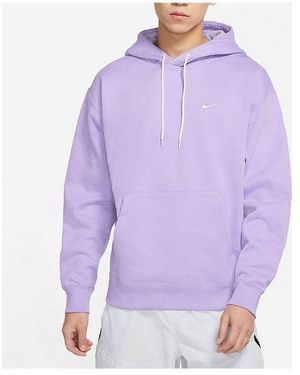 Nike Logo Embroidered Solid Colour Fleece Lined - Purple