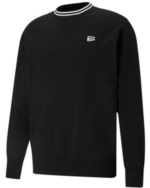 PUMA Small Logo Crew Neck Sweatshirts - Black
