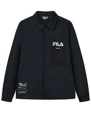 Fila Alphabet Logo Athleisure Casual Sports Jacket - Black