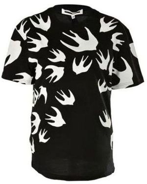 McQueen (Wmns) Logo Monogram T-Shirt - Black