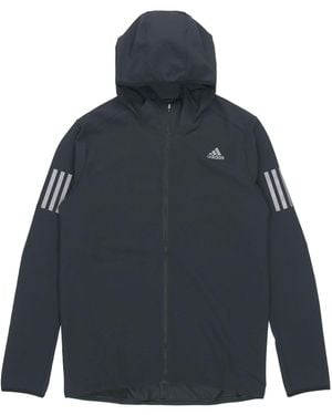 adidas Woven Hooded Sports Tops Jacket - Blue