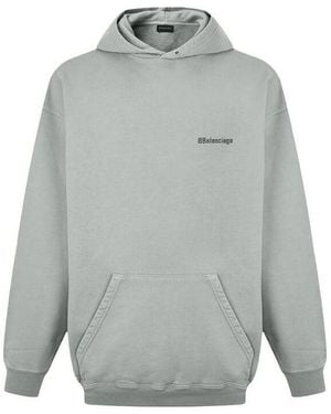 Balenciaga Bb Medium Fit Hoodie - Grey