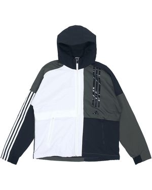 adidas O2 Wb Cb Fleece Lined Logo Casual Sports Hooded Jacket - Blue