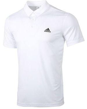 adidas Fab Lapel Short Sleeve Polo Polo Shirt - White