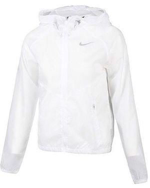 Nike (Wmns) Zipper Cardigan Hooded Running Jacket - White