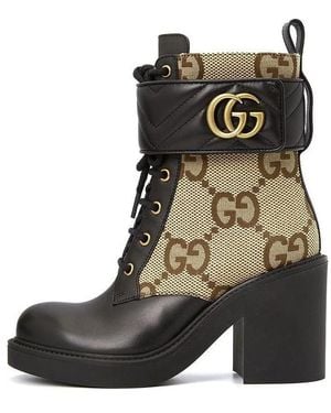 Gucci (Wmns) Boot With Double G 'Camel Ebony' - Black